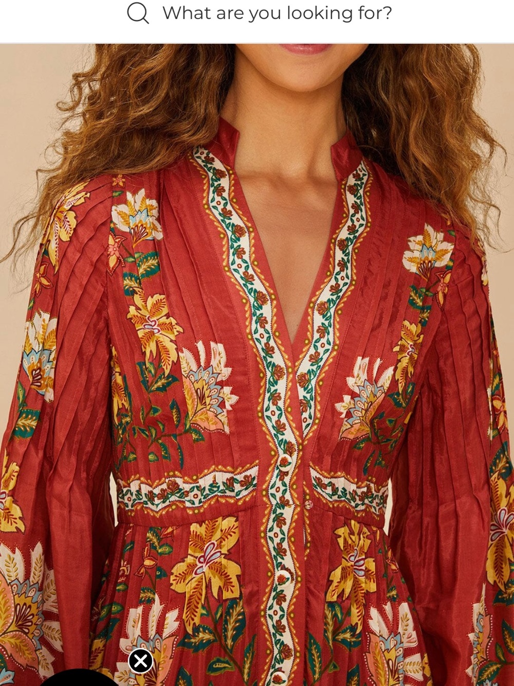 FARM Rio Rust Red Floral Embroidered Tiered Maxi Dress - Picture 4 of 9